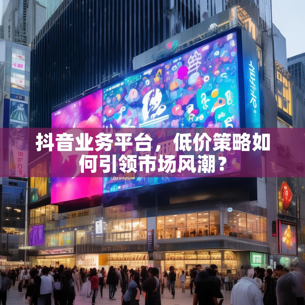 抖音业务平台,低价策略如何引领市场风潮? 抖音业务平台,低价策略如何引领市场风潮?