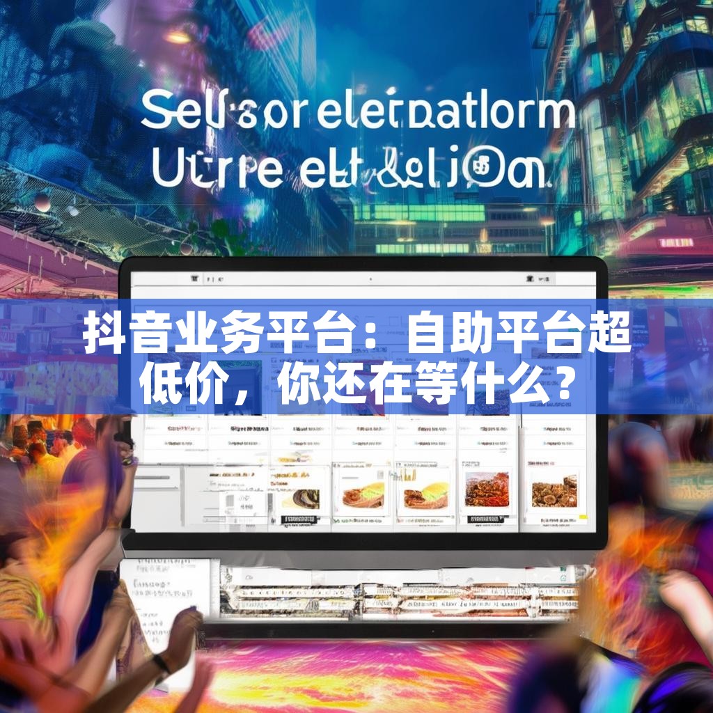 抖音业务平台：自助平台超低价，你还在等什么？