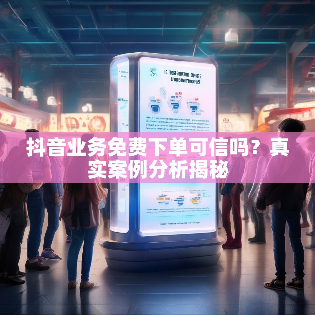 抖音业务免费下单可信吗？真实案例分析揭秘