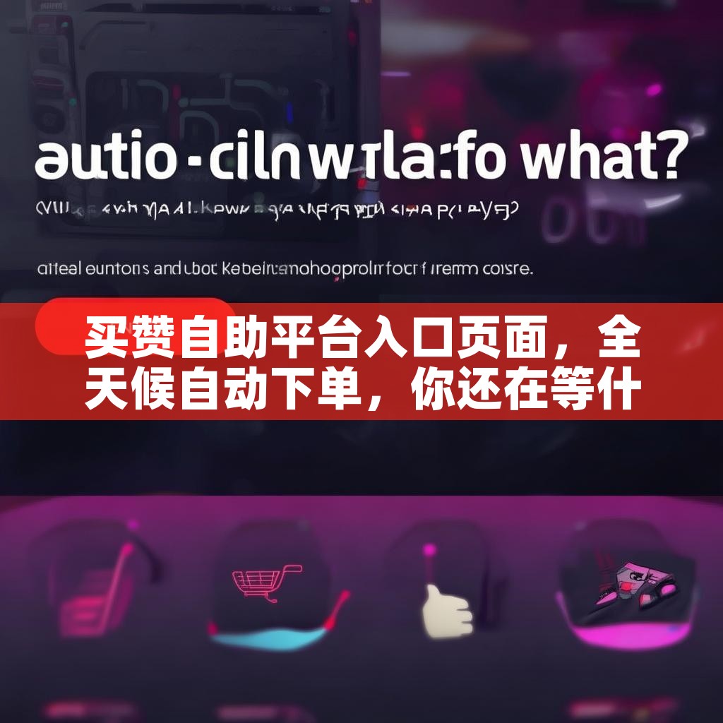 买赞自助平台入口页面，全天候自动下单，你还在等什么？