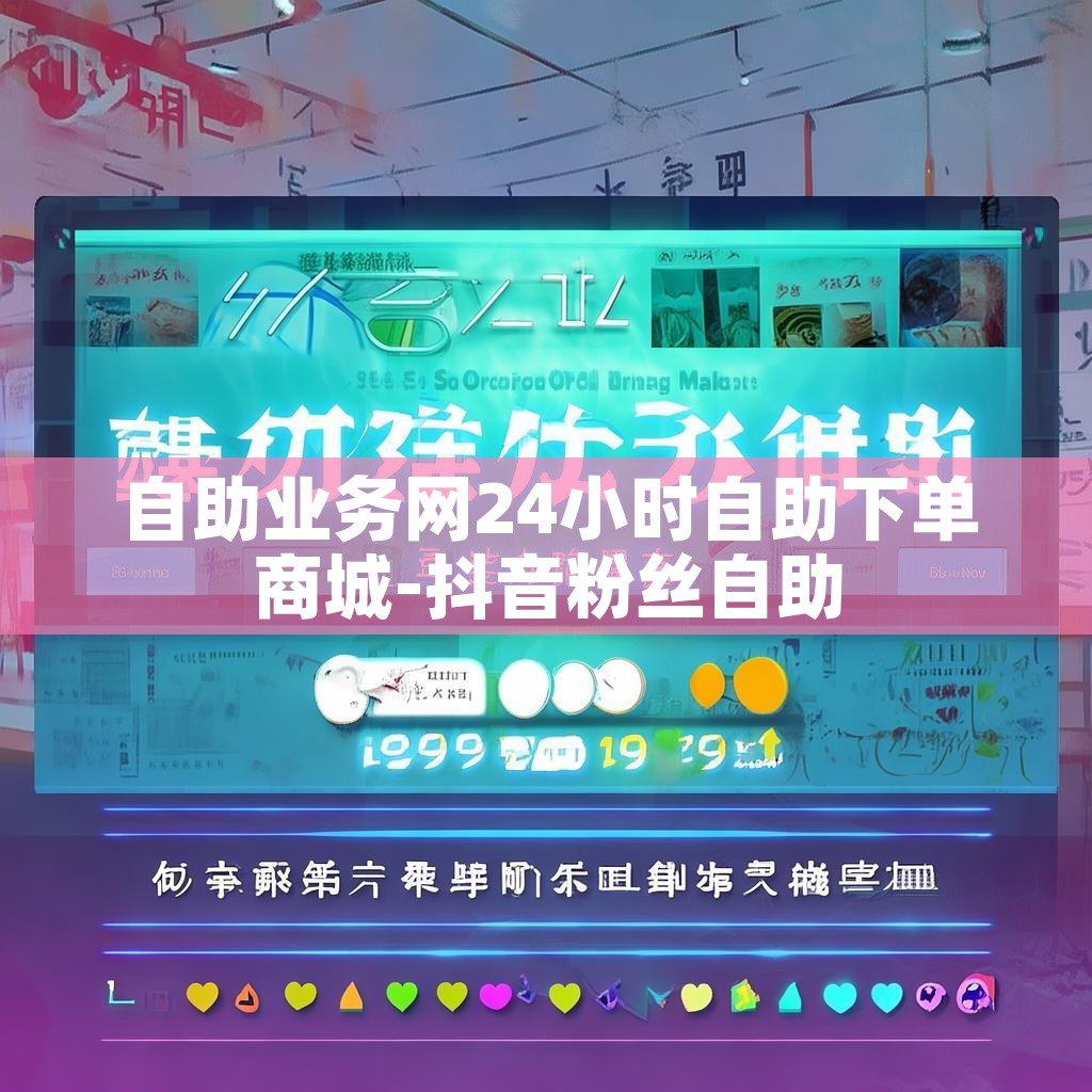 自助业务网24小时自助下单商城-抖音粉丝自助
