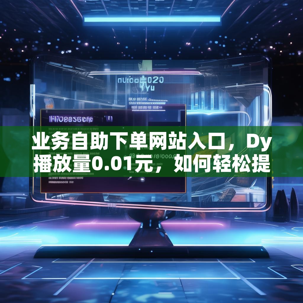 业务自助下单网站入口，Dy播放量0.01元，如何轻松提升10000个播放量？