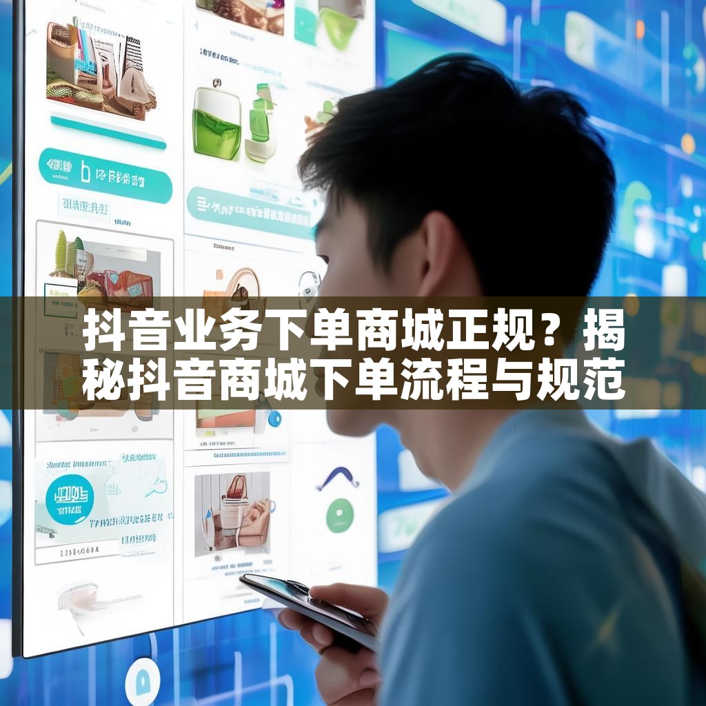 抖音业务下单商城正规？揭秘抖音商城下单流程与规范