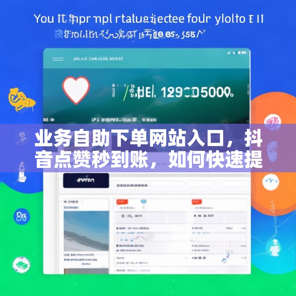 业务自助下单网站入口，抖音点赞秒到账，如何快速提升粉丝增长？