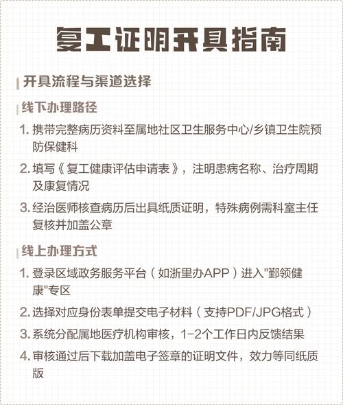 复工证明怎么办理？这些步骤和信息填写你得知道