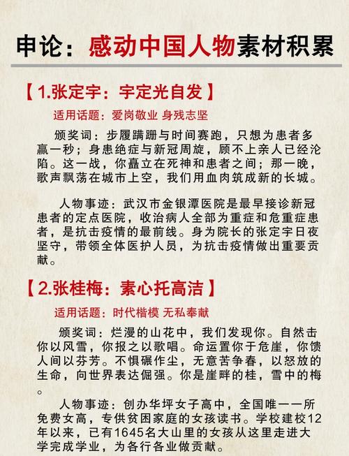 公务员申论写作素材：感动中国2020年度人物事迹及积累方法